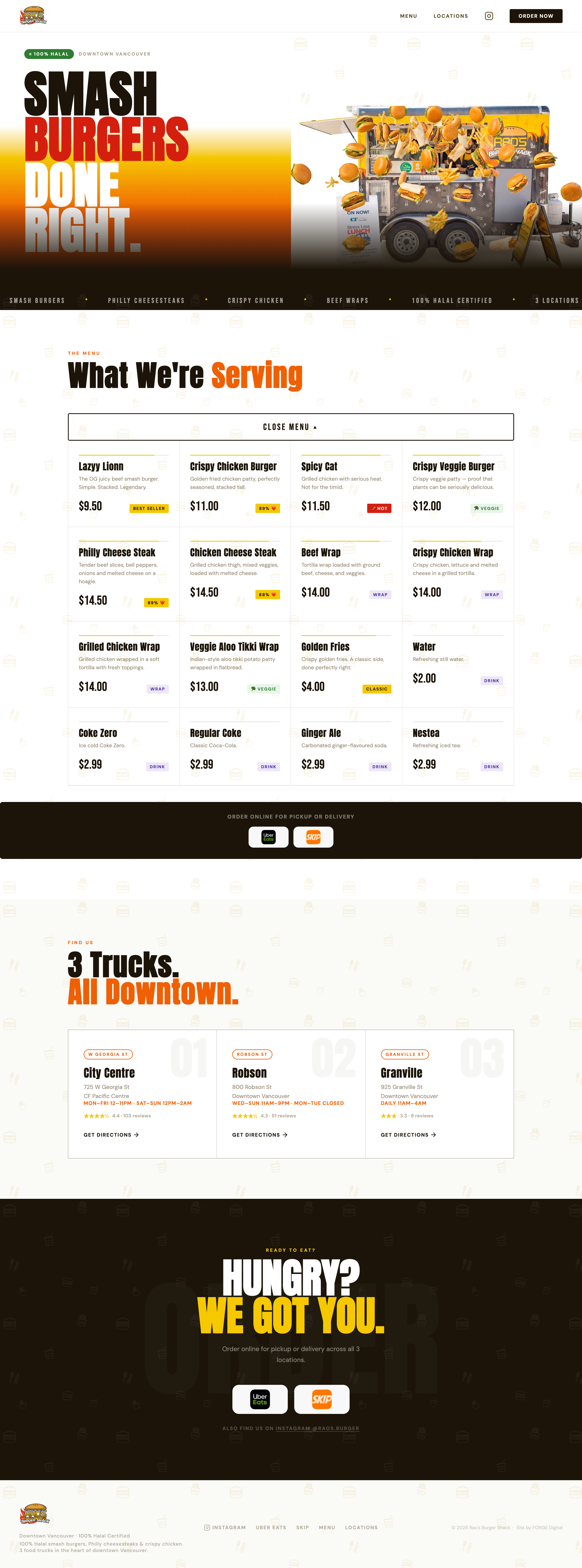 Restaurant website design — small business web design by Forge Digital Vancouver